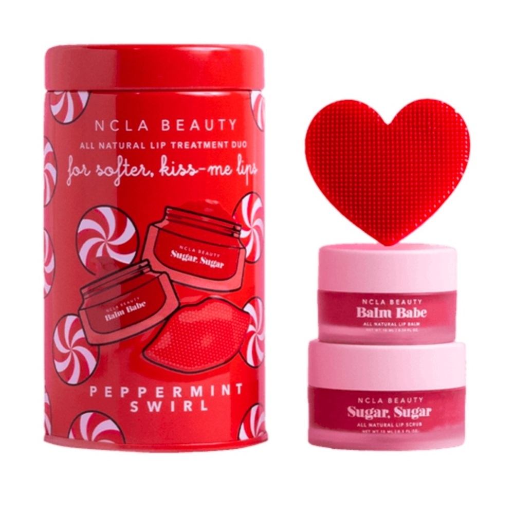 Peppermint Swirl Lip Care
Set + Lip Scrubber